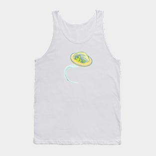 Martian Spaceship Illustration Tank Top